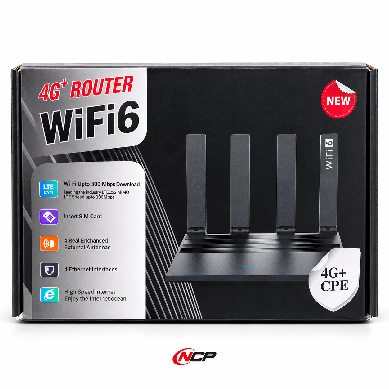 مودم سیم کارتی 4G+ مدل CPE با wi_fi چهار آنتن خارجی