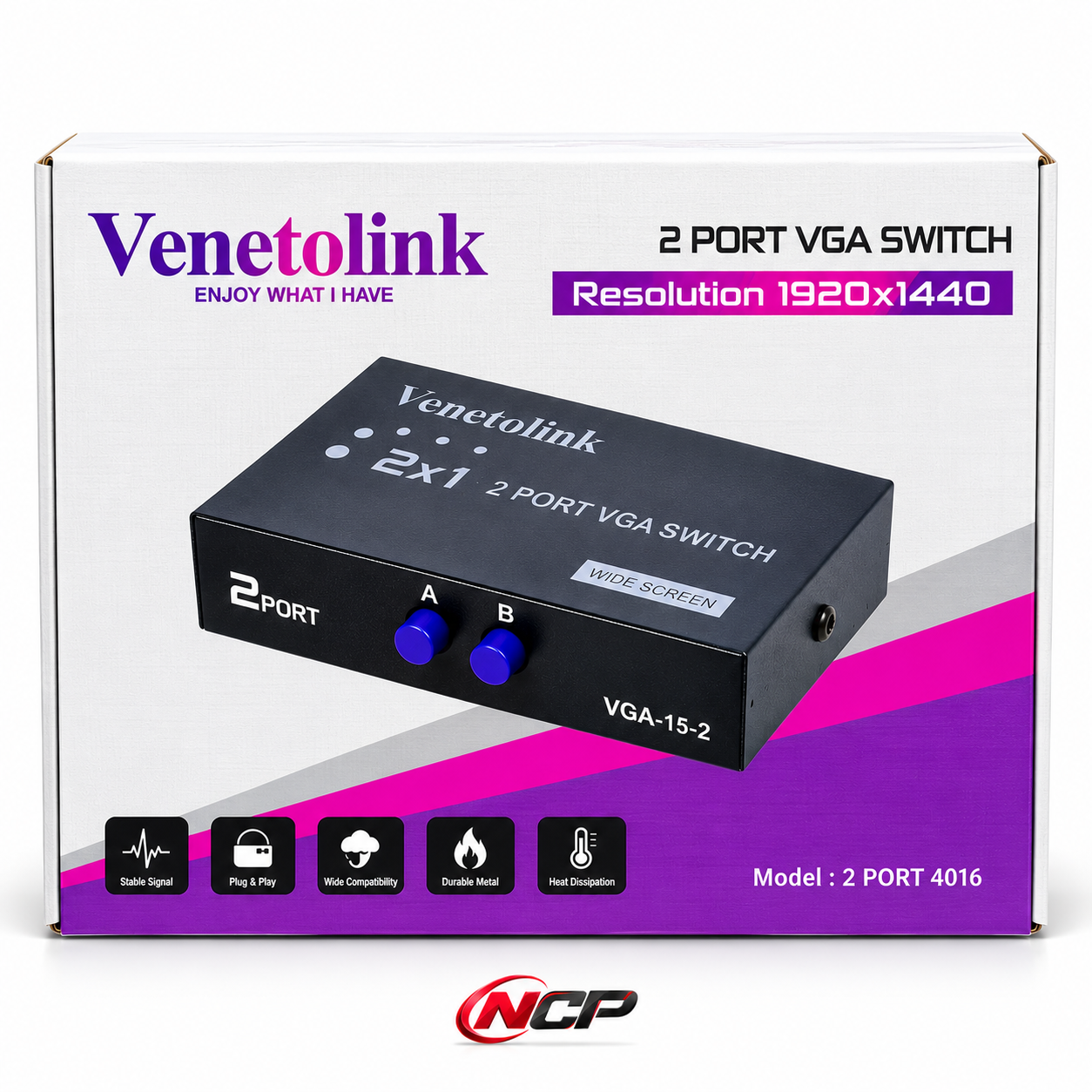سوییچ 1 به 2 2VGA پورت Venetolink